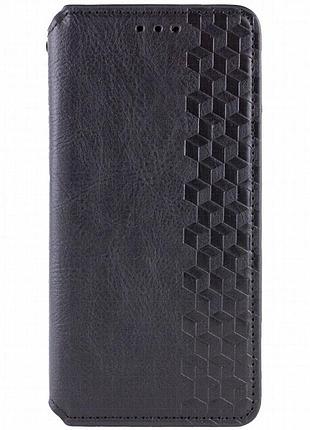 Кожаный чехол-книжка getman cubic (pu) для xiaomi redmi note 14 4g (europe version) черный