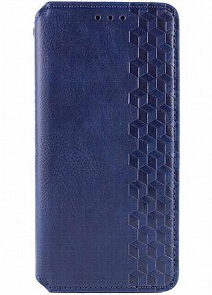Кожаный чехол-книжка getman cubic (pu) для xiaomi redmi note 15 pro 4g синий