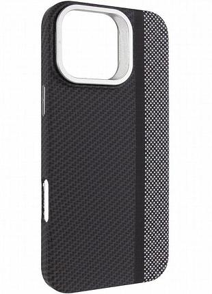 Tpu чехол pixel craft with magnetic fit для apple iphone 16 (6.1") carbon line