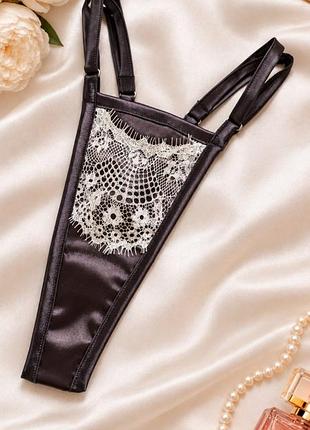 Трусики жіночі стринги з мереживом