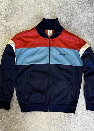 Вінтажна олімпійка adidas originals west germany 1980s ретро куртка трилисник m