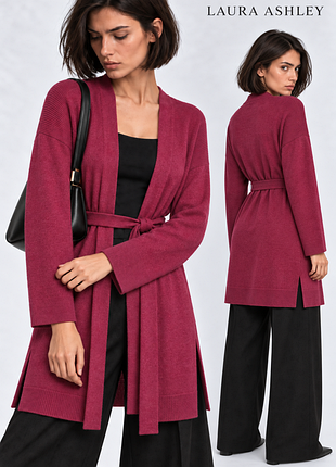 ✨кардиган подовжений із поясом "berry soft premium" від laura ashley✨