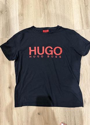 Чоловіча футболка hugo boss чорна, розмір m