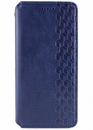 Кожаный чехол-книжка getman cubic (pu) для apple iphone 7 / 8 / se (2020) (4.7") синий