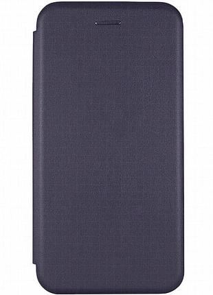 Кожаный чехол-книжка classy для samsung galaxy a34 5g темно-синий