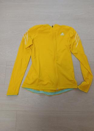 Кофта жіноча adidas для бігу, жовта, розмір m