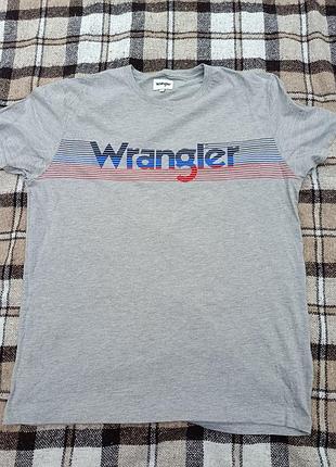 Футболка чоловіча wrangler сіра, розмір l-xl