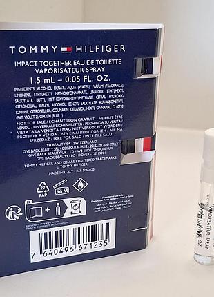Пробник Tommy hilfiger impact together. оригинал. 2