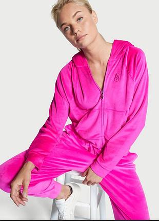 Домашній одяг жіночий victoria's secret велюровий костюм кольору фуксії