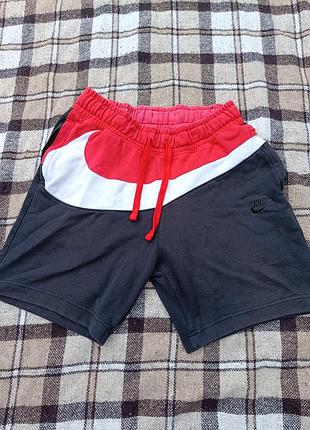 Шорти чоловічі nike оригінальні чорні з червоним, розмір m-l