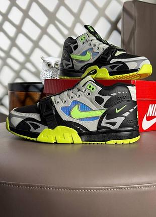 Мужские кроссовки nike air trainer 1 sp utility grey black lime