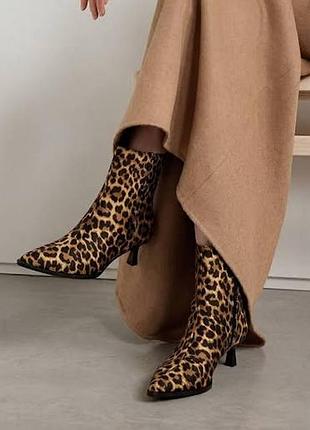 Ботильони 39р zara леопард 4