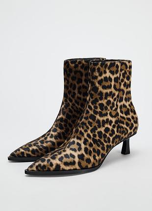 Ботильони 39р zara леопард