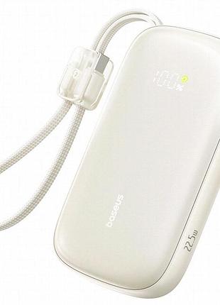 Портативное зу power bank baseus enerfill fc21 qpow 3 ultra 22.5w with cable 20000 mah (ppfls) natural titanium
