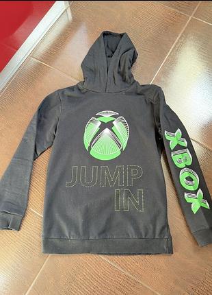 Світшот дитячий xbox чорний з зеленим принтом