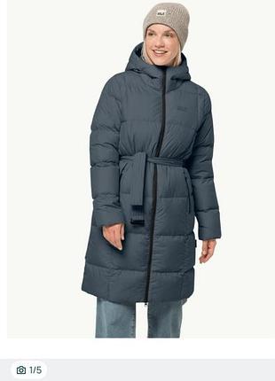 Жіночий пуховик jack wolfskin frozen lake синій розмір s