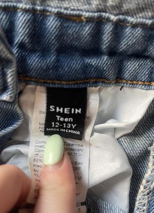 Джинсовий комбінезон для дівчинки shein   9-13 років 5