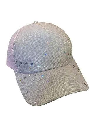 Кепка женская блестящая сеткой розовый р.56-60 тм shapki