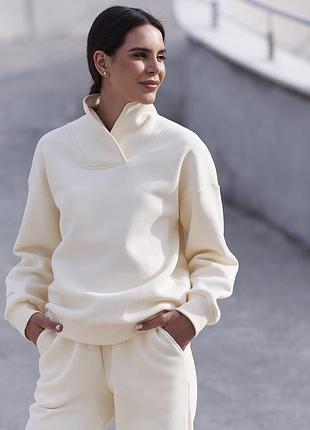 Світшот на флісі white is white розм.  m/l