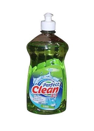 Засіб д/миття посуду perfect clean 3in1 lime 500мл тм ecomax