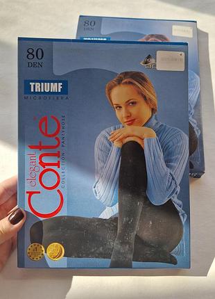 Колготки жіночі conte elegant triumf мікрофібра 80 den чорні