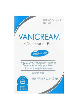 Vanicream очищающее мыло, для чувствительной кожи, без отдушек, 110 г