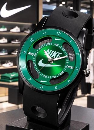 Годинник чоловічий nike чорний із зеленим циферблатом