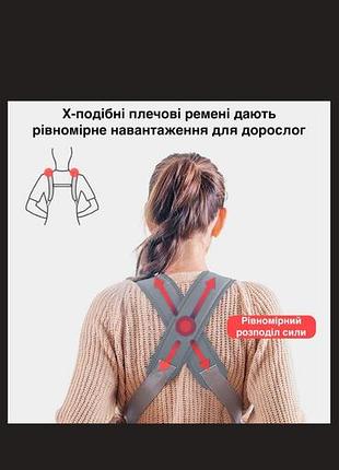 Ерго-рюкзак кенгуру сірий 4