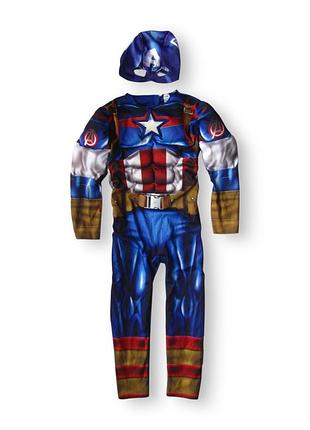 Детский маскарадный карнавальный костюм косплей cosplay капитан америка captain america avengers marvel halloween хэллоуин новогодний george 7-8 лет