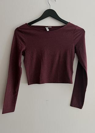 Лонгслів жіночий h&m бордовий