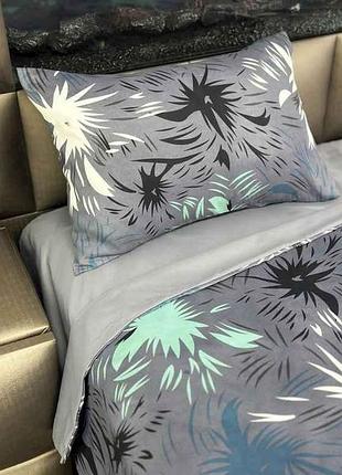 Комплект постельного белья евро 200х220 printed 10024-5 17-3802 gull 2нав. 50х70 микрофибра тм arcloud