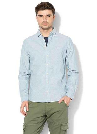 Рубашка мужская р.l (укр.52) slim fit голубая 20705431 тм blend