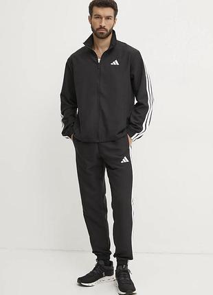 Новий оригінальний костюм adidas essentials з бірками / чоловічий чорний легкий костюм adidas m l