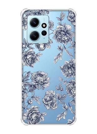 Чохол з потовщеними кутами на xiaomi redmi note 12 4g нічні квіти (принт 432)