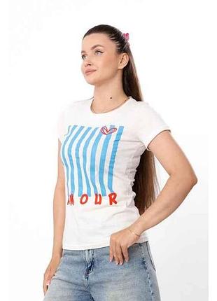 Футболка жін. (amour) 8188-001-33 р.48 молочный тм трикотажный край