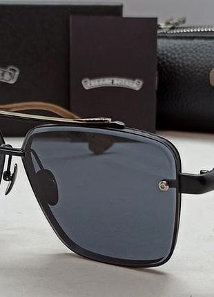 Chrome hearts очки мужские солнцезащитные модные брендовые черные в брендовой упаковке