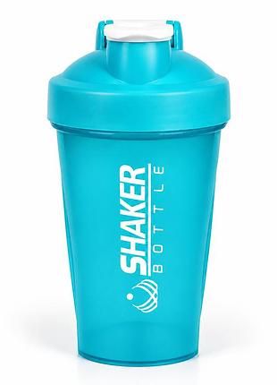 Шейкер спортивный apx shakerbottle, 400 мл, с металлическим венчиком для смешивания, bpa free, синий