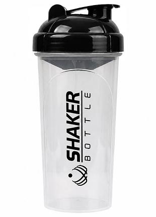 Шейкер спортивний apx shakerbottle, 700 мл, із сіткою для змішування, bpa free, прозорий