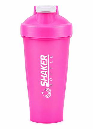 Шейкер спортивный apx shakerbottle, 600 мл, с металлическим венчиком для смешивания, bpa free, розовый