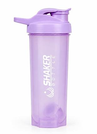 Шейкер спортивный apx shakerbottle, 700 мл, с пластиковым венчиком для смешивания, bpa free, фиолетовый