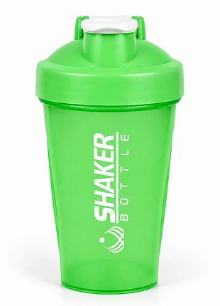 Шейкер спортивный apx shakerbottle, 400 мл, с металлическим венчиком для смешивания, bpa free, зелениый