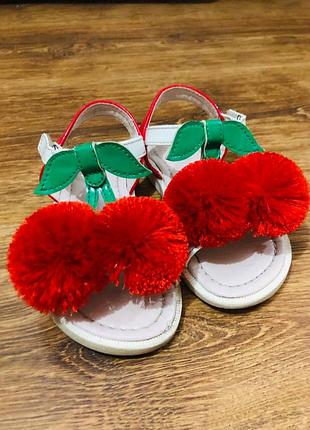 Босоніжки для дівчинки  sandal collection girls, білі з червоним, 24 розмір