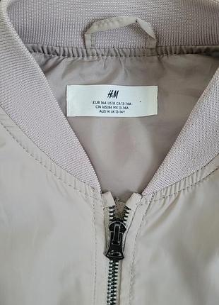 Куртка-бомбер для підлітків h&m бежева 3