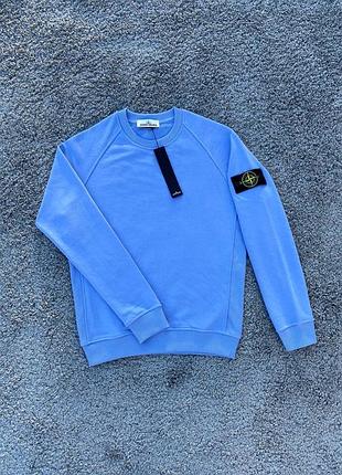 Світшот чоловічий stone island блакитний