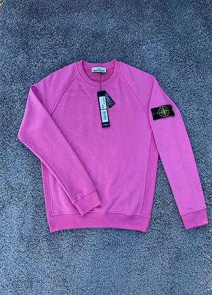 Світшот чоловічий stone island рожевий