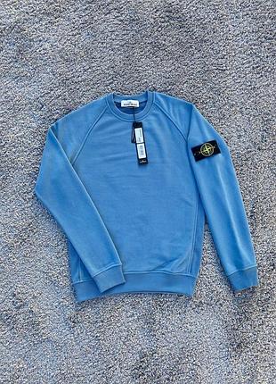 Світшот чоловічий stone island блакитний