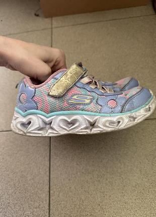 Кросівки для дівчинки skechers різнокольорові 29 розмір 18,5 см
