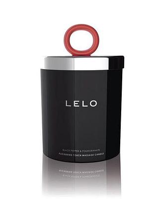 Масажна свічка lelo massage candle black pepper & pomegranate, соєвий віск, 36 годин горіння