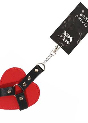 Брелок на карабине для ключей art of sex chained heart, красный