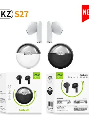 Гарнитура double с кейсом bluetooth tws akz-s27